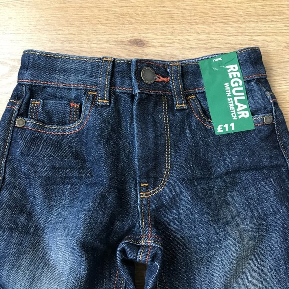 Next Kids Denim Jeans Age 4 Regular Trousers - Picture 2 of 9